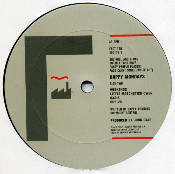 Happy Mondays : Squirrel And G-Man Twenty Four Hour Party People Plastic Face Carnt Smile (White Out) (LP, Album)