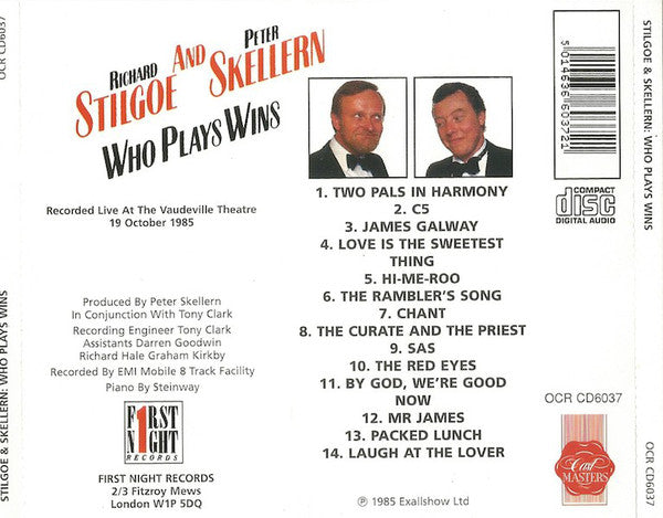 Stilgoe & Skellern : Who Plays Wins (CD, Album)