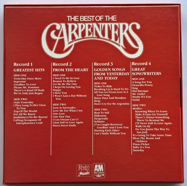 Carpenters : The Best Of The Carpenters (4xLP, Comp, Box)