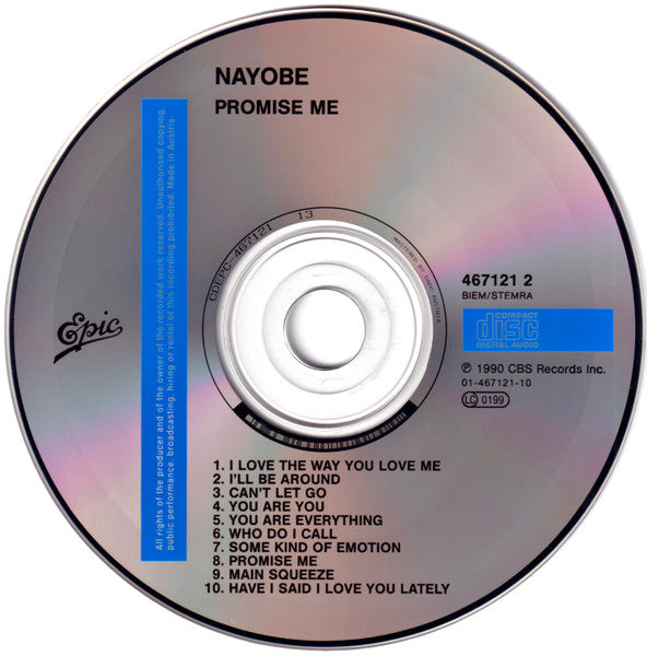 Nayobe : Promise Me (CD, Album)