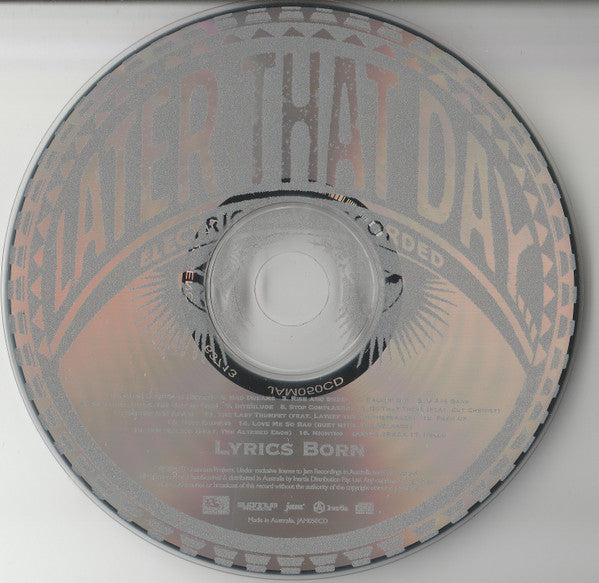Lyrics Born : Later That Day... (CD, Album, Dig)