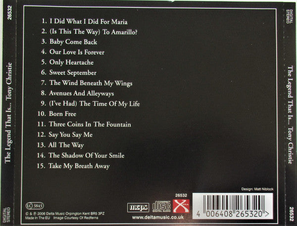 Tony Christie : The Legend That Is...Tony Christie (All The Hits And More)  (CD, Comp)