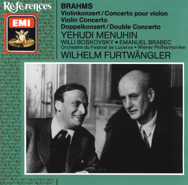 Johannes Brahms - Yehudi Menuhin • Willi Boskovsky • Emanuel Brabec, Lucerne Festival Orchestra, Wiener Philharmoniker, Wilhelm Furtwängler : Violinkonzert / Violin Concerto - Doppelkonzert / Double Concerto (CD, Comp, Mono, RE, RM)