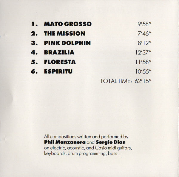 Phil Manzanera & Sergio Dias : Mato Grosso (CD, Album)