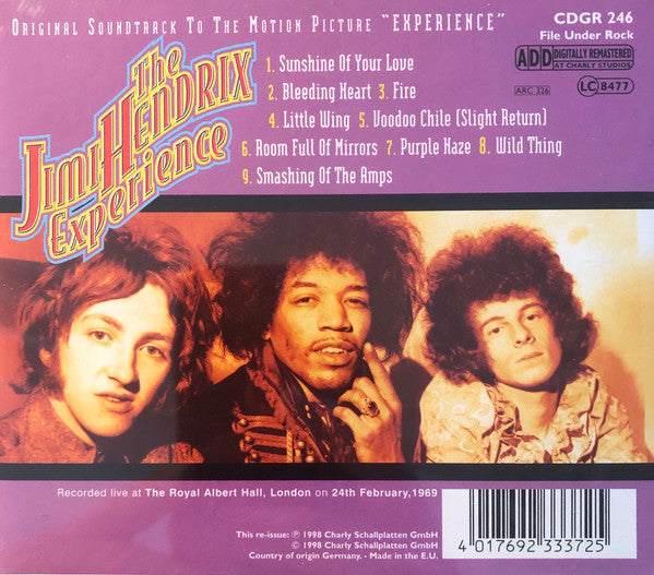 The Jimi Hendrix Experience : Original Soundtrack To The Motion Picture "Experience" (CD, Comp, RE, RM)