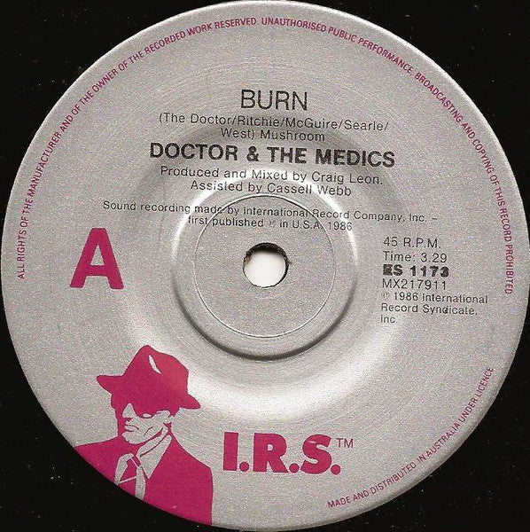 Doctor & The Medics : Burn (7", Single)
