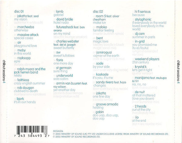 Various : Chillout Sessions 4 (2xCD, Mixed)