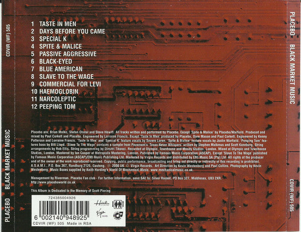 Placebo : Black Market Music (CD, Album)