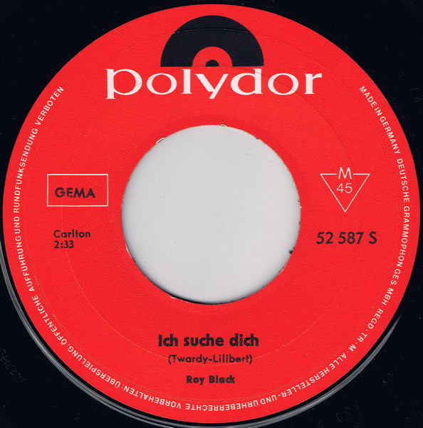 Roy Black : Ganz In Weiss (7", Single, Mono)