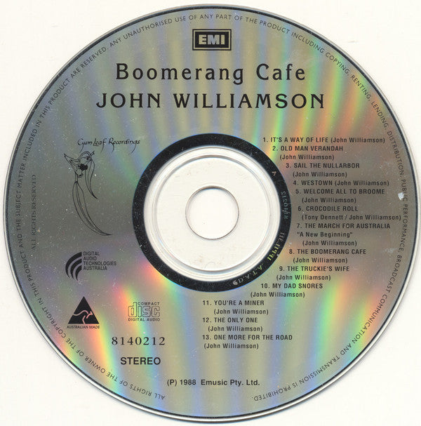 John Williamson : Boomerang Café (CD, Album, RE)