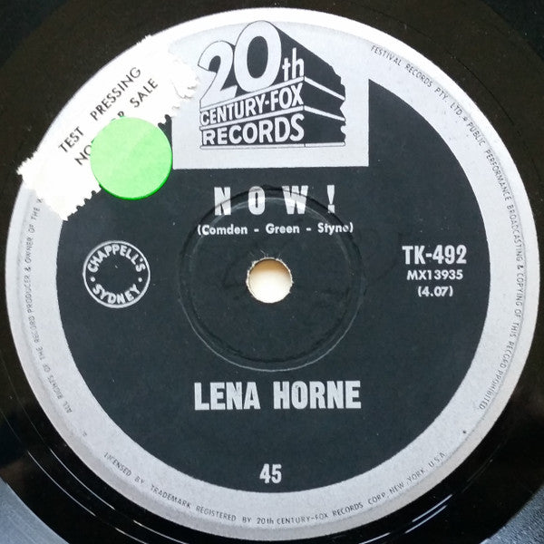 Lena Horne : Now! (7", Single)