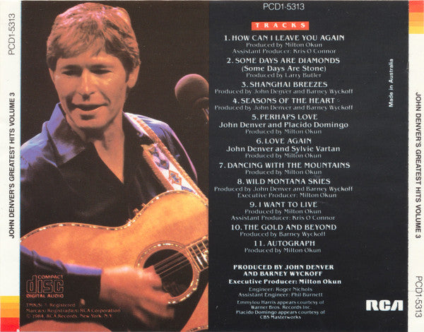 John Denver : Greatest Hits - Volume 3 (CD, Comp)