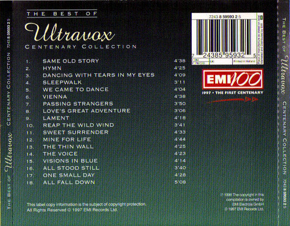 Ultravox : The Best Of Ultravox (CD, Comp, RE)