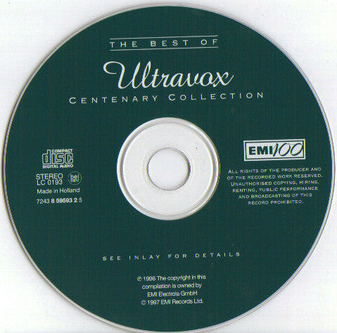 Ultravox : The Best Of Ultravox (CD, Comp, RE)