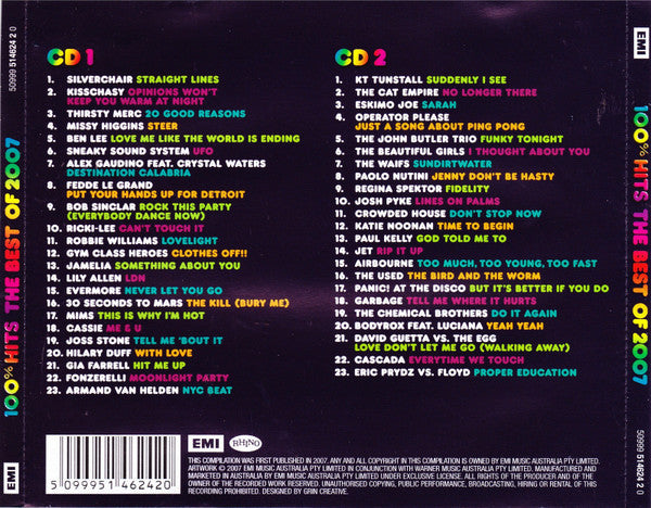 Various : 100% Hits The Best Of 2007 (2xCD, Comp)