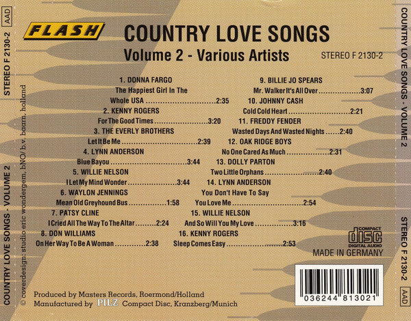 Various : Country Love Songs Volume 2 (CD, Comp)