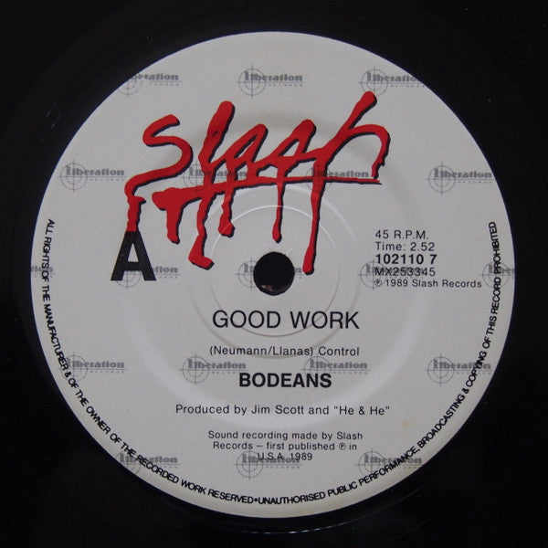 BoDeans : Good Work (7", Single)