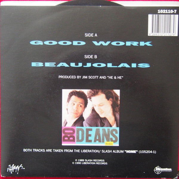 BoDeans : Good Work (7", Single)