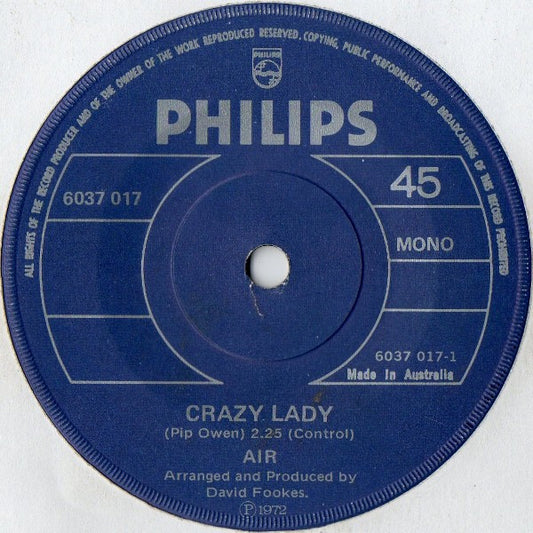 Air (11) : Crazy Lady (7", Single, Mono)