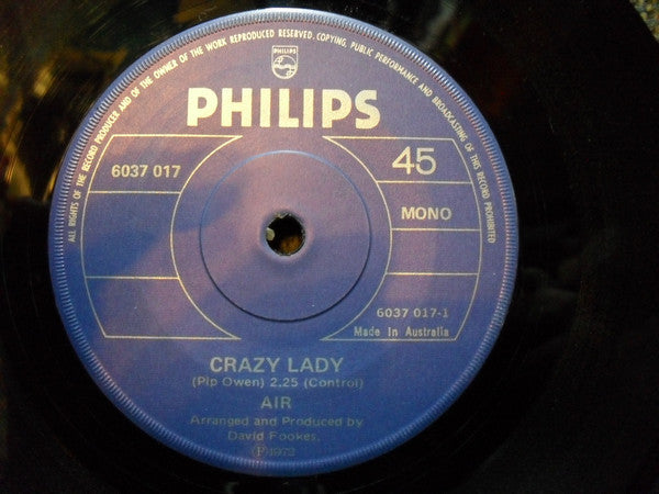 Air (11) : Crazy Lady (7", Single, Mono)