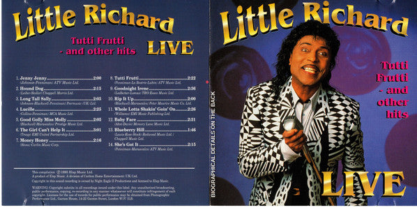 Little Richard : Tutti Frutti & Other Hits - Live (CD, Comp)