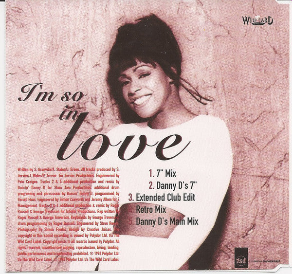 Alisha Warren : I'm So In Love (CD, Maxi)