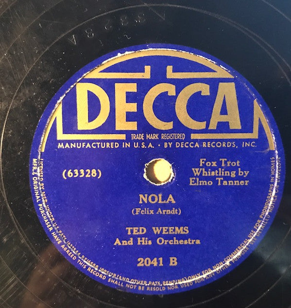 Ted Weems And His Orchestra : Ribbons And Roses / Nola (Shellac, 10")