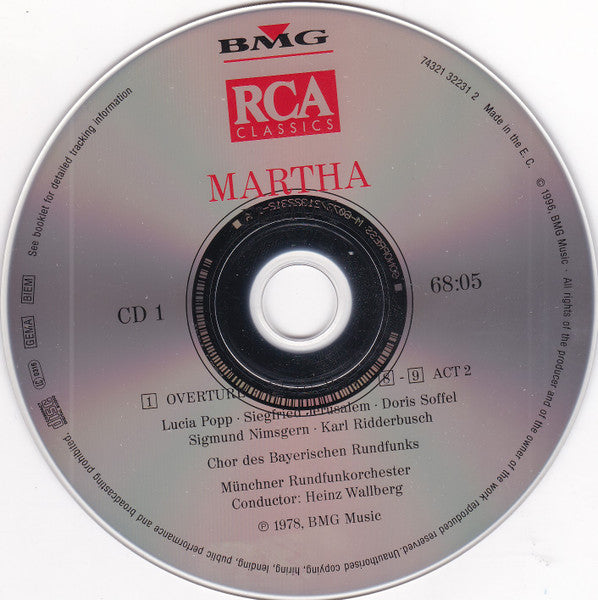 Friedrich von Flotow - Lucia Popp · Siegfried Jerusalem · Doris Soffel · Siegmund Nimsgern · Karl Ridderbusch · Chor Des Bayerischen Rundfunks · Münchner Rundfunkorchester · Heinz Wallberg : Martha (2xCD, Album, RE, RM)