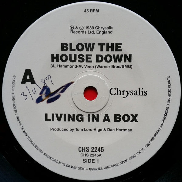 Living In A Box : Blow The House Down (7", Single)