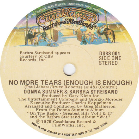 Barbra Streisand & Donna Summer : No More Tears (Enough Is Enough) (7", Single)