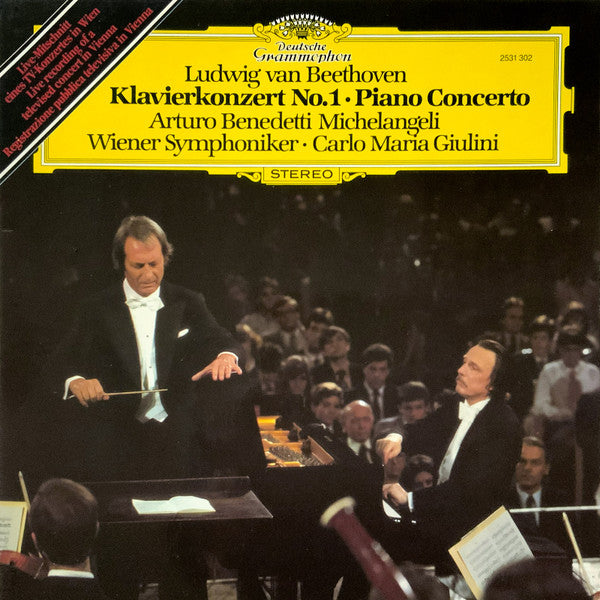 Ludwig van Beethoven, Arturo Benedetti Michelangeli, Wiener Symphoniker • Carlo Maria Giulini : Klavierkonzert No. 1 = Piano Concerto (LP)