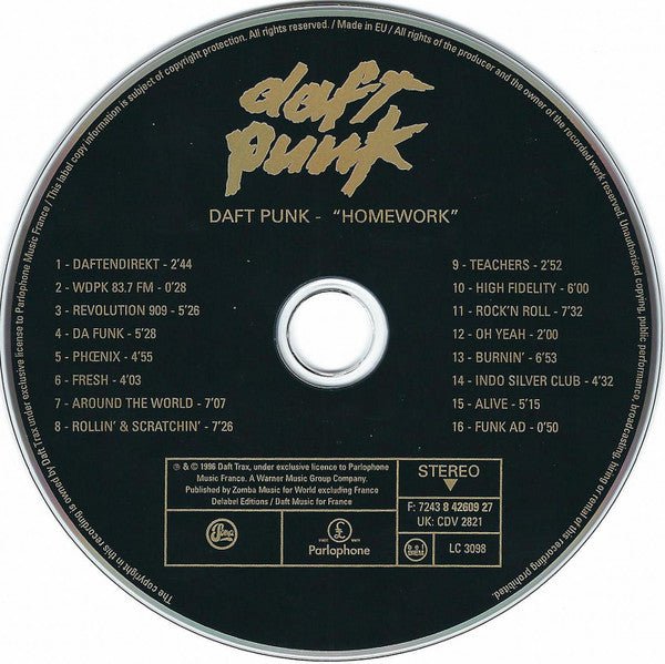 Daft Punk : Homework (CD, Album, RE)