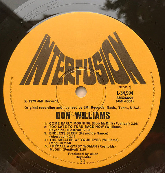 Don Williams (2) : Volume One (LP, Album)