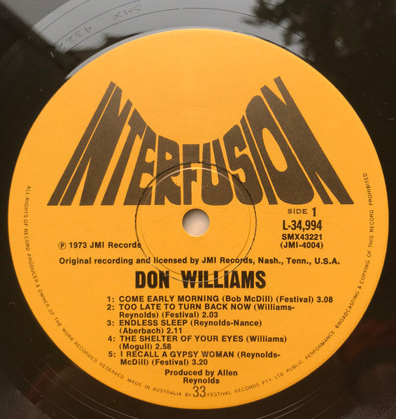 Don Williams (2) : Volume One (LP, Album)