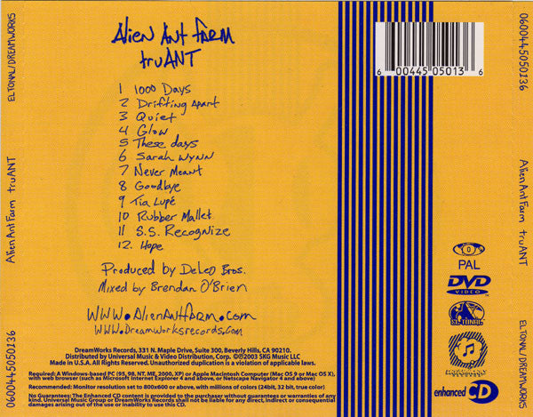 Alien Ant Farm : TruANT (CD, Album, Enh + DVD-V, PAL)
