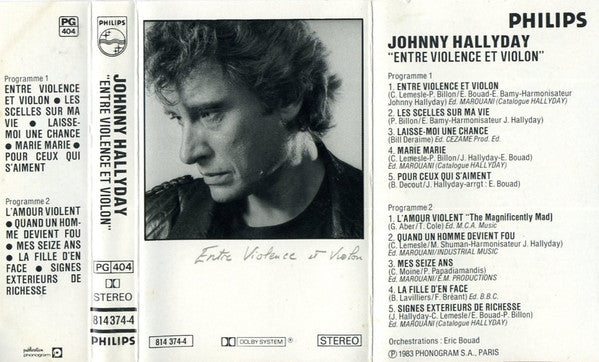 Johnny Hallyday : Entre Violence Et Violon (Cass, Album)