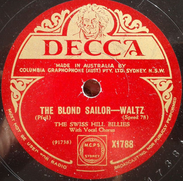 The Swiss Hill Billies : The Blond Sailor (Shellac, 10")