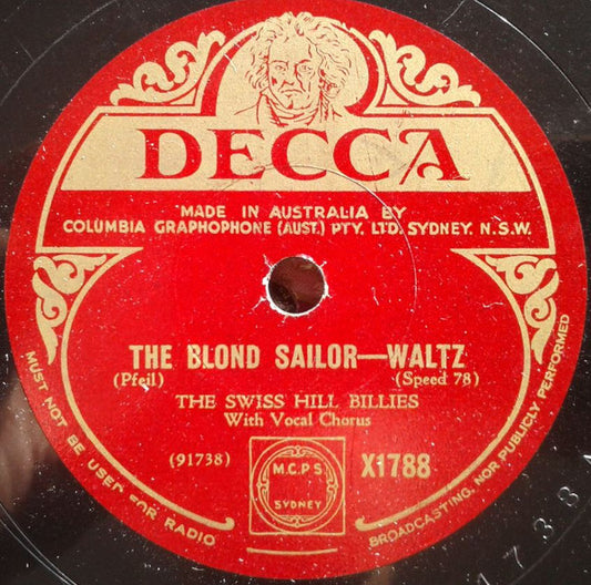 The Swiss Hill Billies : The Blond Sailor (Shellac, 10")