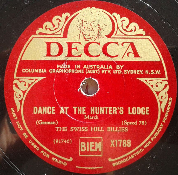 The Swiss Hill Billies : The Blond Sailor (Shellac, 10")