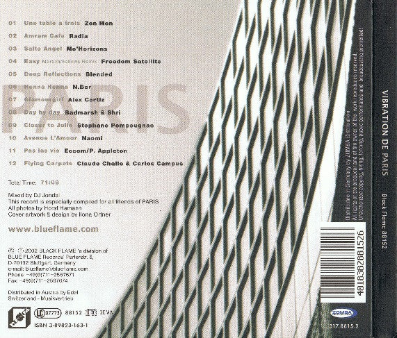 DJ Jondal : Vibration De Paris (CD, Comp, Mixed)