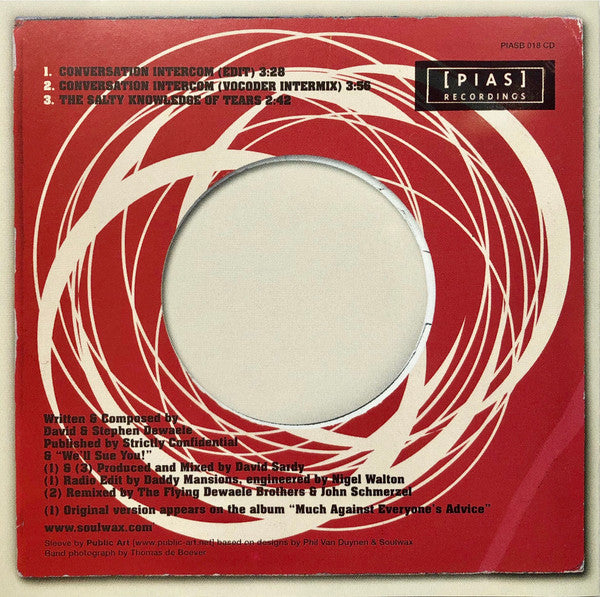 Soulwax : Conversation Intercom (CD, Single)