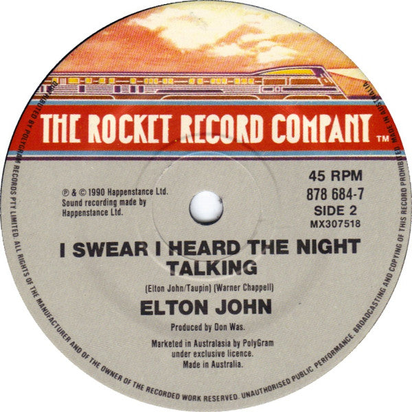 Elton John : Easier To Walk Away (7", Single)