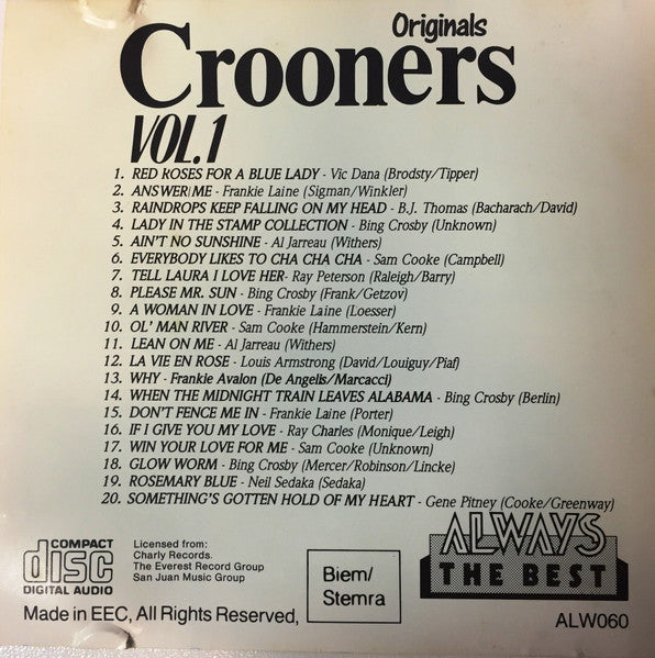 Various : 20 Crooners Originals Vol. 1 (CD, Comp)