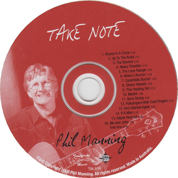 Phil Manning (2) : Take Note (CD, Album)