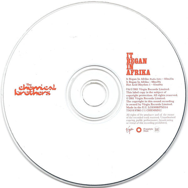 The Chemical Brothers : It Began In Afrika (CD, Single)