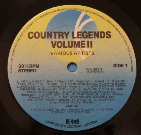 Various : Country Legends Vol. II (LP, Comp, Ltd)