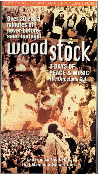 Various : Woodstock: 3 Days Of Peace & Music The Director's Cut (2xVHS, NTSC)