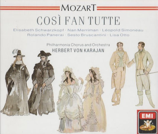 Mozart* / Elisabeth Schwarzkopf, Nan Merriman, Leopold Simoneau, Rolando Panerai, Sesto Bruscantini, Lisa Otto, Philharmonia Chorus And Orchestra*, Herbert von Karajan : Cosi Fan Tutte (3xCD, Mono, RE)