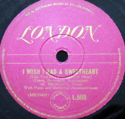Al Morgan (3) : Foolish Tears / I Wish I Had A Sweetheart (Shellac, 10")