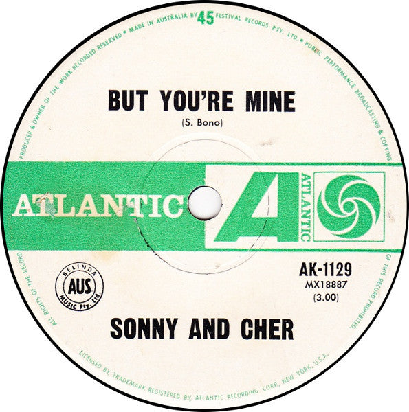 Sonny & Cher : But You're Mine / Hello (7", Single)